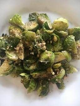 Product: Rosemary Roasted Brussels with Hazelnuts - Canihaveabite in Plaza - Kansas City, MO Health Food Restaurants