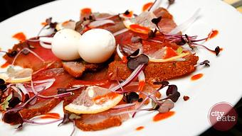 Product: Rum-Cured, Cold-Smoked Yellowfin Tuna - Carmo in Warehouse District - New Orleans, LA Vegan Restaurants