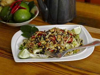 Product: Burmese tea leaf salad - Carmo in Warehouse District - New Orleans, LA Vegan Restaurants