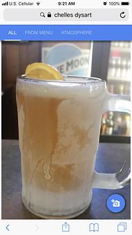 Product: Frosty & delicious Blue Moon - Chelle's Bar & Grill in Dysart, IA Bars & Grills