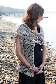 Product: Diagonal Lace Wrap Project - Louet Euroflax Version - Churchmouse Yarns & Teas in Bainbridge Island, WA Sewing & Yarn Supplies
