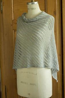 Product: Diagonal Lace Poncho - Louet Euroflax Version - Churchmouse Yarns & Teas in Bainbridge Island, WA Sewing & Yarn Supplies
