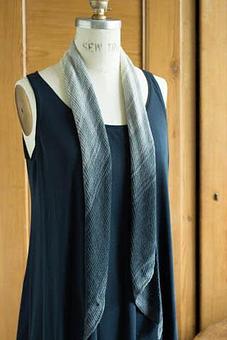 Product: Tahiti Bias 'Before & After' Scarf shown in color 7614 Marble - Churchmouse Yarns & Teas in Bainbridge Island, WA Sewing & Yarn Supplies