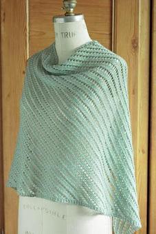 Product: Diagonal Lace Poncho - Churchmouse Yarns & Teas in Bainbridge Island, WA Sewing & Yarn Supplies