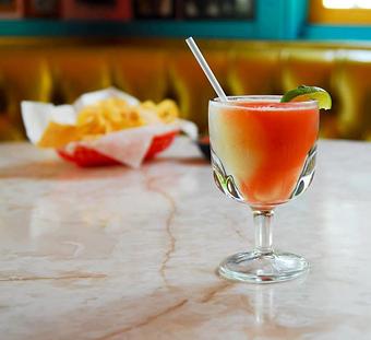 Product: Chuy's margaritas are made with fresh-squeezed lime juice. Try them on the rocks, frozen, swirl, strawberry, or dot - Chuy's in Clarksville, IN Tex Mex Restaurants