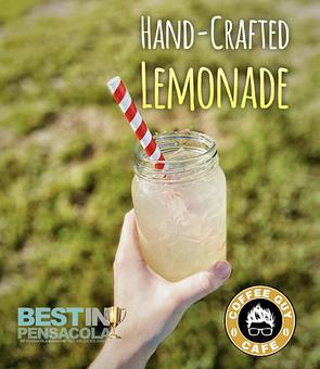 Product: Our lemonade is made by hand, a refreshing combination of sweet & tart! - Coffee Guy Cafe in Pensacola, FL Coffee, Espresso & Tea House Restaurants