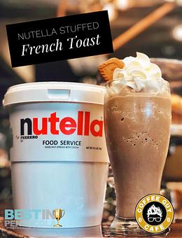 Product: An eye-brow raising, melt in your mouth, extremely delicious drink, made with real Nutella and maple syrup! - Coffee Guy Cafe in Pensacola, FL Coffee, Espresso & Tea House Restaurants