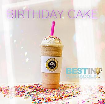 Product: Happy Birthday to you! Happy Birthday to you! Happy Birthday, dear......Happy Birthday to you! **And it comes hot, iced, or frozen, just the way you like it on YOUR special day. :) - Coffee Guy Cafe in Pensacola, FL Coffee, Espresso & Tea House Restaurants