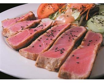 Product: Our Ahi Tuna appetizer - Courtside Grill - Concourse Athletic Club in Atlanta, GA American Restaurants