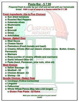 Product - Crispigna's Restaurant in Escanaba, MI Italian Restaurants