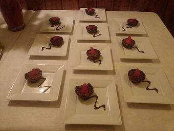 Product: chocolate mousse in a chocolate cup - Crow's Nest Restaurant and Catering in Harbor Springs, MI American Restaurants