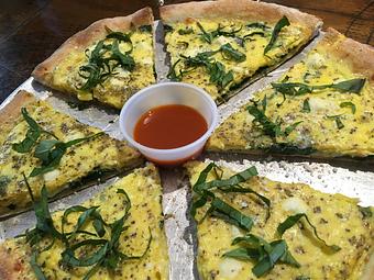 Product - Crozet Pizza at Buddhist Biker Bar in Charlottesville, VA Bars & Grills