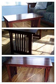 Product: Custom-Built Table (to match owned couch) - D'anca Design in Westchester, IL Graphic Design Services