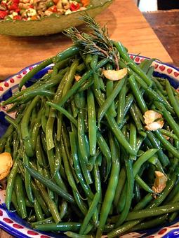 Product: Organic string beans served with an infused oil, Sicilian oregano, garlic and peperoncino. - Danila Cuisine Private Chef in Los Angeles, CA Food & Beverage Stores & Services
