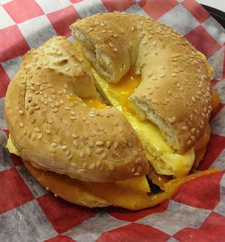 Product: Egg & Cheese Bagel - David's Deli in We're on the border of Lorton, Newington, and Springfield, Virginia. - Lorton, VA American Restaurants