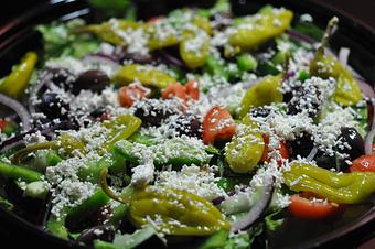 Product: Greek Salad - Demetris Woodstone Taverna in Edmonds, WA Greek Restaurants