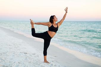 Product: Vanessa in Bow Pulling or Dancers Pose - Destin Hot Yoga in Across the street from the Sandestin Outlet Mall - Miramar Beach, FL Yoga Instruction