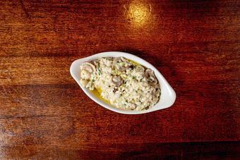 Product: Mushroom and Parmesan Risotto with Truffle Oil - Di Pescara in Northbrook, IL Italian Restaurants