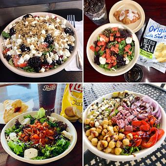 Product: Our fresh, deluxe salads come in full and half portions. - Dom Bakeries North Carolina in North Wilkesboro, NC Bakeries