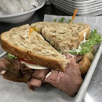 Product: Roast beef sandwich on your choice of bread or wrap. - Dom Bakeries North Carolina in North Wilkesboro, NC Bakeries