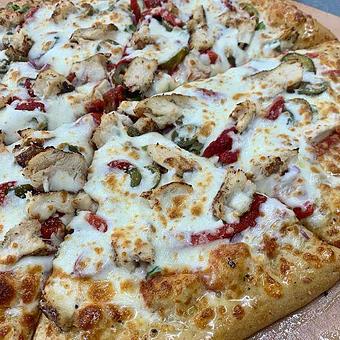 Product: Chicken Fajita Pizza - Dom Bakeries North Carolina in North Wilkesboro, NC Bakeries