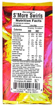 Product: Example Decadence bar nutrition facts - Douglas Cale in Quarton Lake - Ferndale, MI Food & Beverage