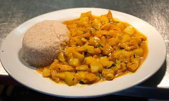 Product: Peruvian Beef tripe and potatoes in a yellow pepper sauce and fresh mint. - El Auténtico 1010 in Mesa, AZ Bars & Grills