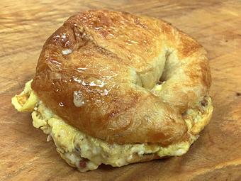 Product: Croissant with scrambled eggs and cheese - El Brazo Fuerte Bakery in Pembroke Pines, FL Bakeries