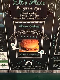 Product - Ell's Place in Cleburne, TX American Restaurants