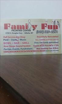 Product - Family Fun Frontier Center in Gillette, WY Bars & Grills