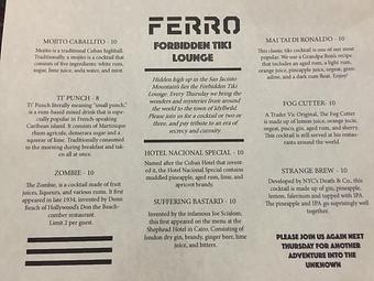 Product - Ferro in Downtown Idyllwild - Idyllwild, CA Bars & Grills