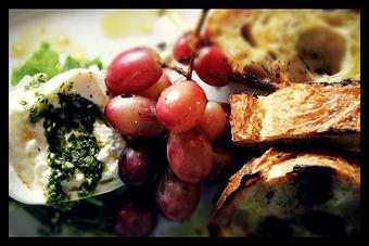 Product: Burrata + Roasted Grapes - Fire + Wine in Glen Ellyn, IL American Restaurants