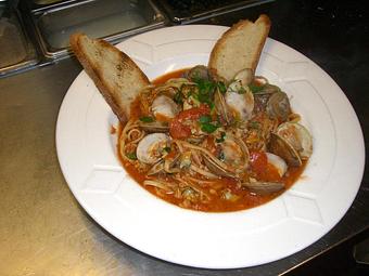 Product: Available in white or red sauce - Gaspare's Pizzeria Ristorante in San Rafael, CA Italian Restaurants