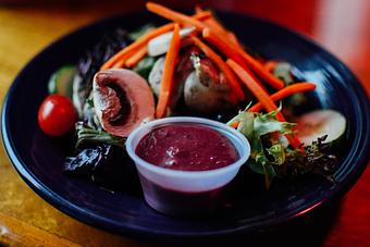 Product: Check-out our "fresh" garden salad! - Geddy's in Downtown Bar Harbor, just steps from the town pier. - Bar Harbor, ME American Restaurants