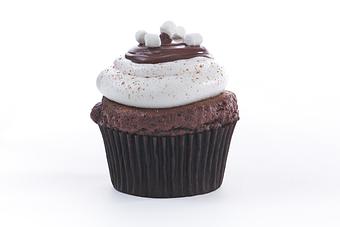 Product: Chocolate Cake, Fresh Marshmallow, Dark Chocolate Ganache, Ultra Mini Marshmallows: [Seasonal] - Gigi's Cupcakes in Hilton Neighborhood - Maplewood, NJ Bakeries