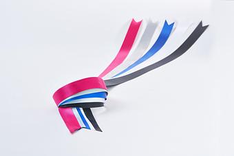 Product: Satin Ribbon Gift Wrap: Magenta, Black, White, Silver, Royal Blue - Gigi's Cupcakes in Hilton Neighborhood - Maplewood, NJ Bakeries
