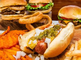 Product: 1/4 LB all beef hot dog - Gimme A Burger in Deerfield Beach - Deerfield Beach, FL Hamburger Restaurants