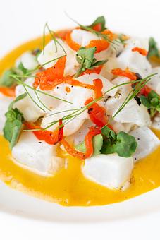 Product: Beautiful colors in a healthy dinner soup - Glitretind Restaurant in Deer Valley - Park City, UT American Restaurants