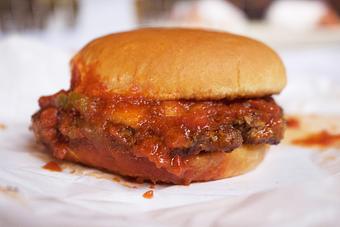Product: The original Goody Goody Burger "P.O.X." - Goody Goody Burgers - Hyde Park in Tampa, FL Hamburger Restaurants