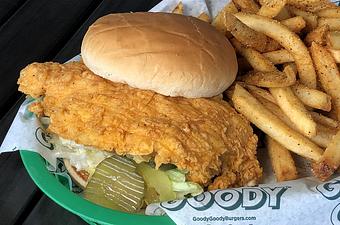 Product: Fried Chicken Sandwich - Goody Goody Burgers - Hyde Park in Tampa, FL Hamburger Restaurants