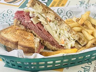 Product: Sliced Corned Beef Sandwich - Goody Goody Burgers - Hyde Park in Tampa, FL Hamburger Restaurants