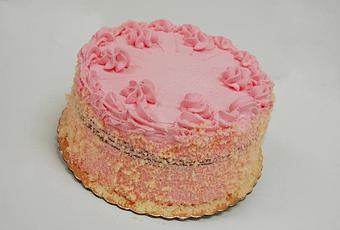Product: If you like traditional short cake, you'll love our vanilla cake filled and iced with special strawberry mousse made for you! - Gourmet Desserts in Clifton, NJ Bakeries