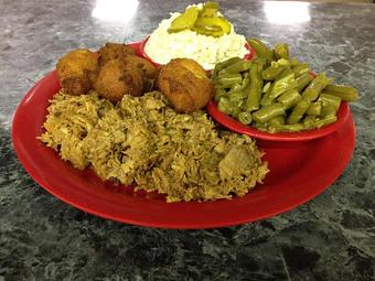 Product: Barbecue Plate - Granny's Country Kitchen in Hickory, NC American Restaurants