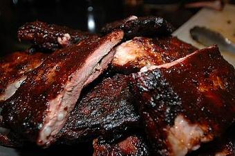 Product: Our original ribs - slow smoked in  house - and brushed with our own Sweet & Spicy Chipotle Glaze.  A favorite for many years! - Gringo Jack's in Main Street - downtown Manchester - Manchester Center, VT Barbecue Restaurants