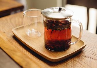 Product: This hibiscus blend is a combination of rosehips, lemongrass, licorice root, and natural citrus flavors. Tart and fruity, the layered flavor matches the intensity of the bright red infusion for a great naturally caffeine free cup. - Harold's Coffee Lounge in Northwood - West Palm Beach, FL Coffee, Espresso & Tea House Restaurants