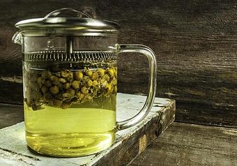 Product: Egyptian chamomile blossoms are a great caffeine-free herbal alternative to our teas. The buttery body and apple-like aroma can be enhanced with a touch of honey for a soothing beverage that can be enjoyed throughout the day. - Harold's Coffee Lounge in Northwood - West Palm Beach, FL Coffee, Espresso & Tea House Restaurants
