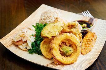 Product: Tempura Meal - Hearty Eats in Shelburne Falls, MA Vegan Restaurants