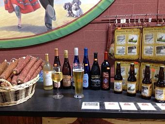 Product: Hermann Wurst Haus Samples local wines and beers Saturday & Sunday - Hermann Wurst Haus in Historic Downtown Hermann - Hermann, MO Delicatessen Restaurants