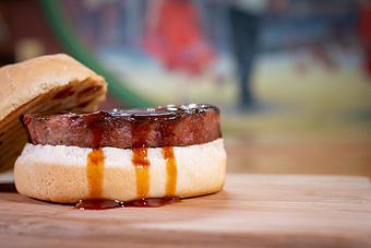 Product: Pork Burger - Hermann Wurst Haus in Historic Downtown Hermann - Hermann, MO Delicatessen Restaurants