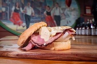 Product: Black Forest Ham & Swiss Sandwich - Hermann Wurst Haus in Historic Downtown Hermann - Hermann, MO Delicatessen Restaurants
